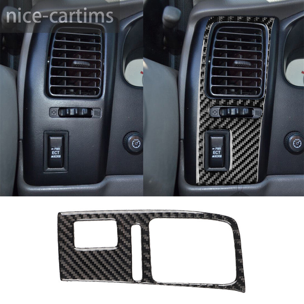 Carbon Fiber Driver's Dashboard Air Vent Outlet Trim for Toyot@ Tacom@ 2001-2004