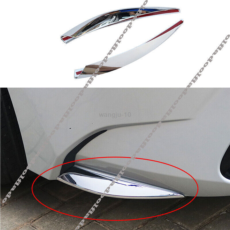 for Toyota for Corolla 2019-2023 Chrome Front Bumper Side Spoiler Lip Molding Cover
