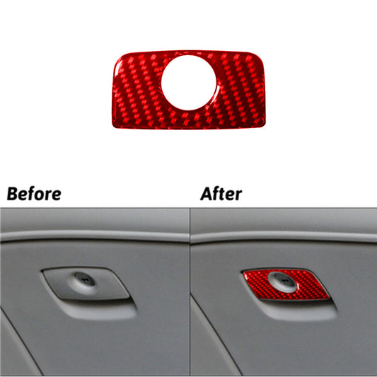 Red Carbon Fiber Glove Box Switch Panel Cover Trim for Hyundai Azera 2006-2011