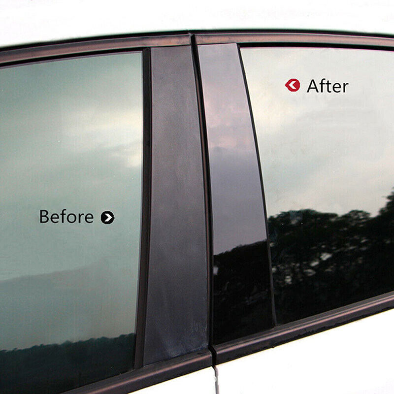 8X Piano Black Pillar Posts Door Window Strip for Subaru Outback BT 5 Door 20-23