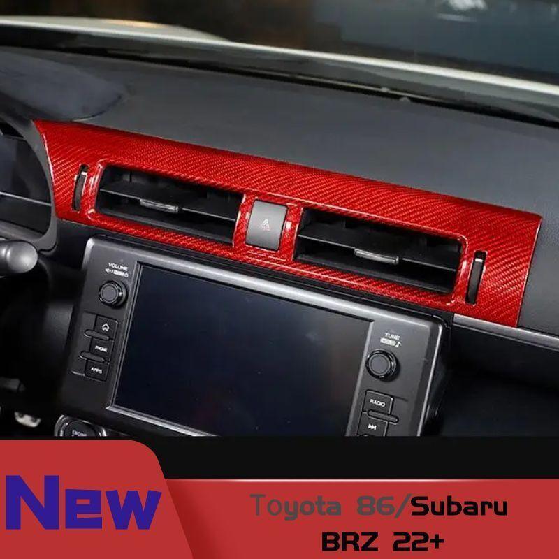 Red Carbon Fiber for Toyota GR86/ for Subaru BRZ 22+ Center Console A/C Outlet Trim