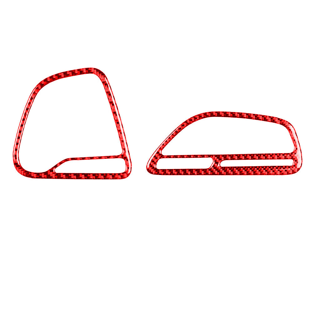 for Dodge for Challenger 2015-2020 Red Dashboard Right Left Vent Trim Carbon Fiber