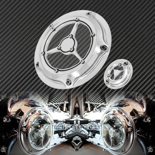 Clarity All Chrome Derby Cover Timing Cover Fit for Harley Touring FLH/T 2016-20