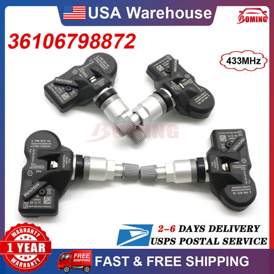 36106798872 4Pcs Tire pressure TPMS Sensor for BMW X1 X3 for MINI 5 6 7 series New