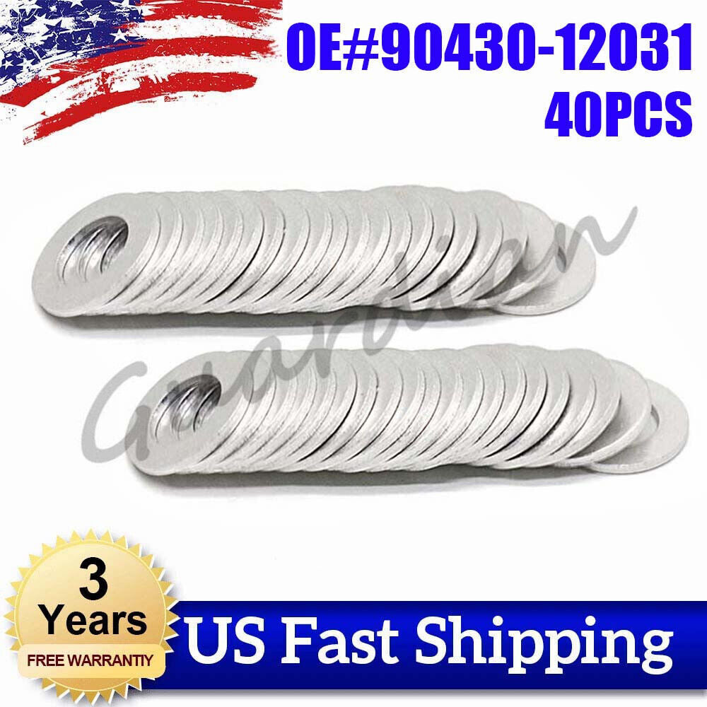40PCS Oil Drain Sump Plug Washers Gasket 90430-12031 New for Toyota for Camry for Lexus