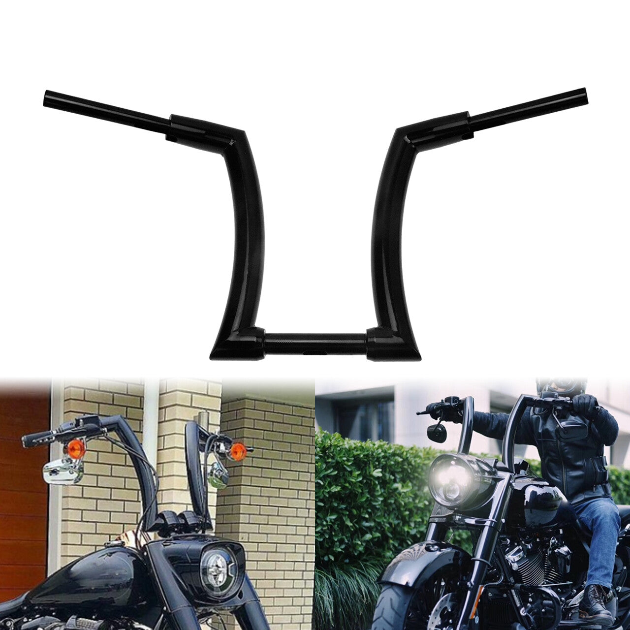 Black 16 Ape Hanger Handlebar 1.25 Rise for Harley Street Electra Glide 00-13