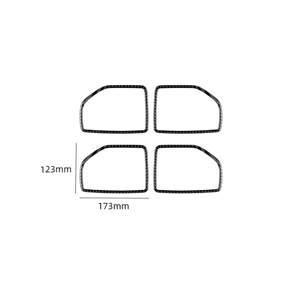 4Pcs Carbon Fiber Interior Door Pull Cover Trim for Jeep for Wrangler JK 2011-2017