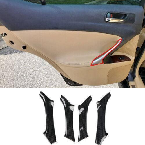 Carbon Fiber Inner Door Armrest Panel Cover 4pc for Lexus IS F/250/350 2006-2013