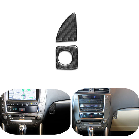 2X for Lexus IS250-350 2006-2012 Carbon Fiber Inner Glove Box Handle Cover Trim