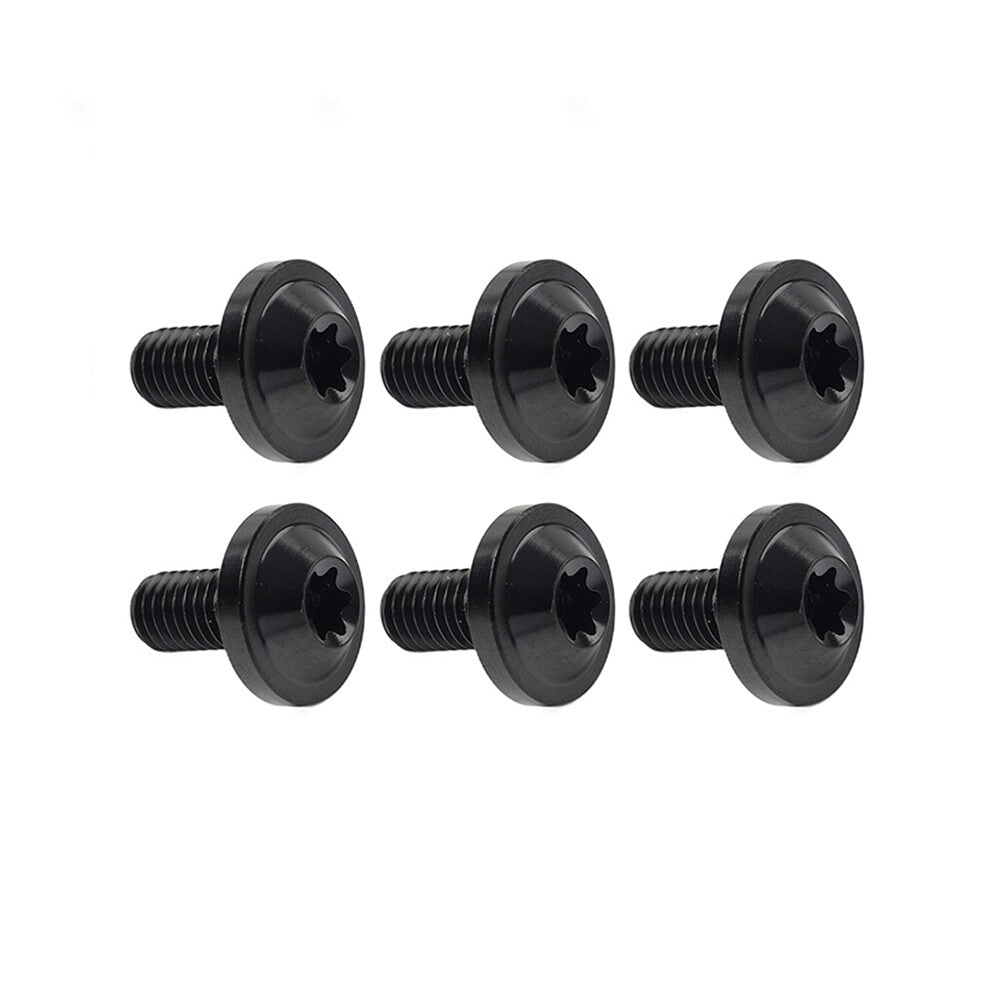 6pcs Alloy Bolts Truss Torx Head Screws M5x30mm For Motorcycle Black
