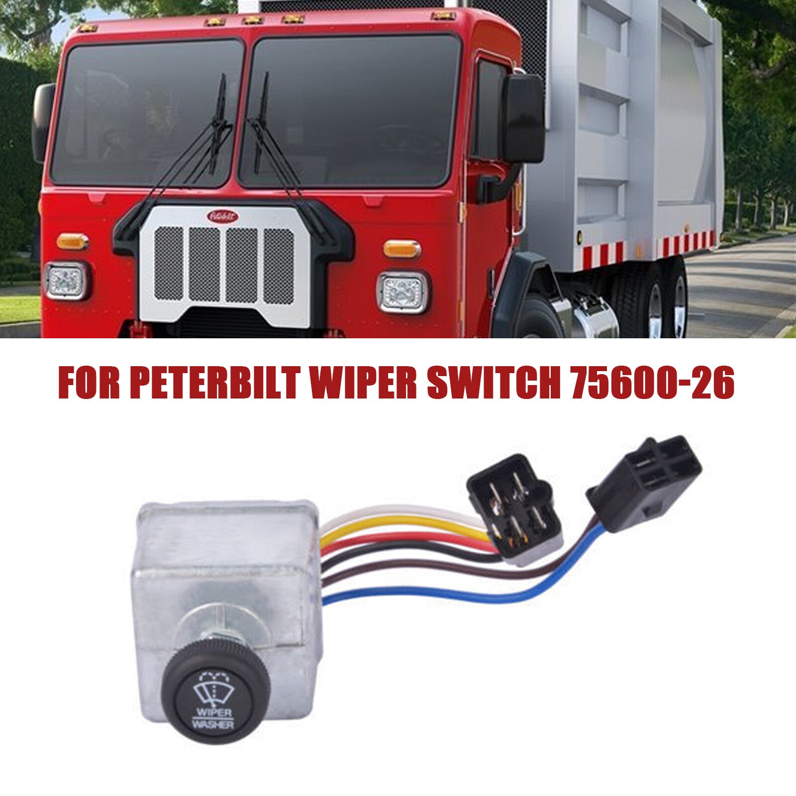 6-wire wipe switch suitable for Peterbilt 300 Series 75600-26 577.75633 kit AT