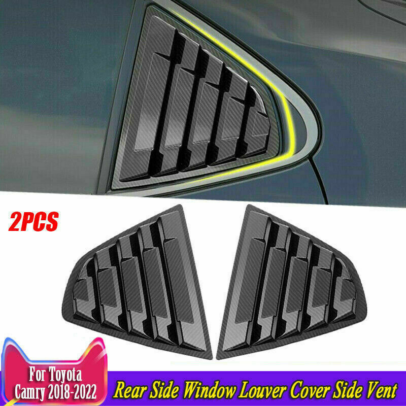 for Toyota for Camry 2018-2023 ABS Carbon Look Side Window Louver Shutter Cover Trim