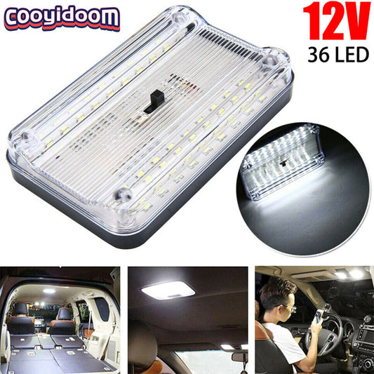 36LED White Reading Dome Light Caravan Interior Cabin Roof Lamp Auto Motorhome