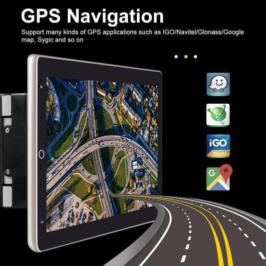 10.1 Rotatable Car Android 9.1 Stereo Radio 2DIN Touch Screen GPS Wifi + Camera