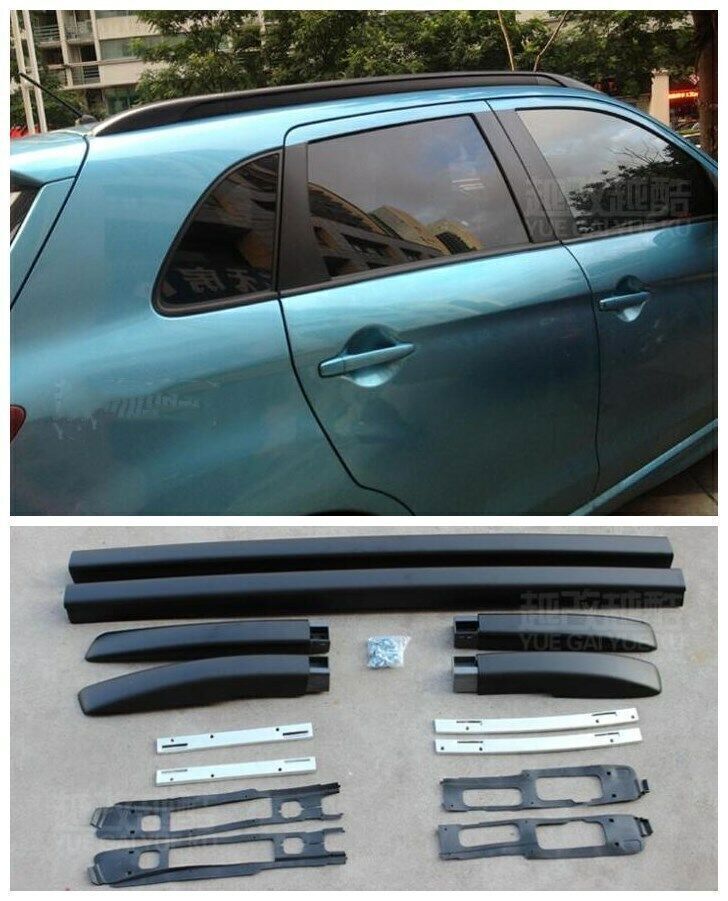 for Mitsubishi ASX Outlander Sport 2010-21 Black Roof Rack Rail Bars Luggage Kit