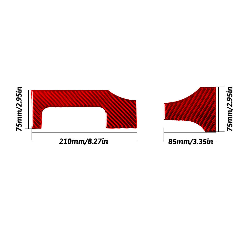 Red Carbon Fiber Steering Wheel Side Decorative Cover for Ford for Mustang 2005-2009