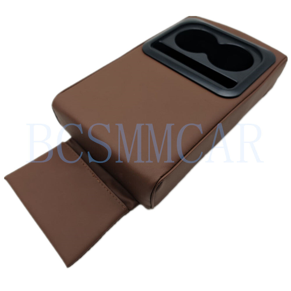 Leather Car Armrest Lid Cushion Cover Center Console Box Pad Protect Cup Holder