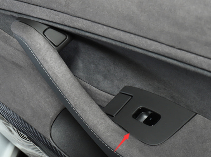Gloss black Window Switch Lift Button Frame Trim 6X for Tesla Model 3 2017-2023