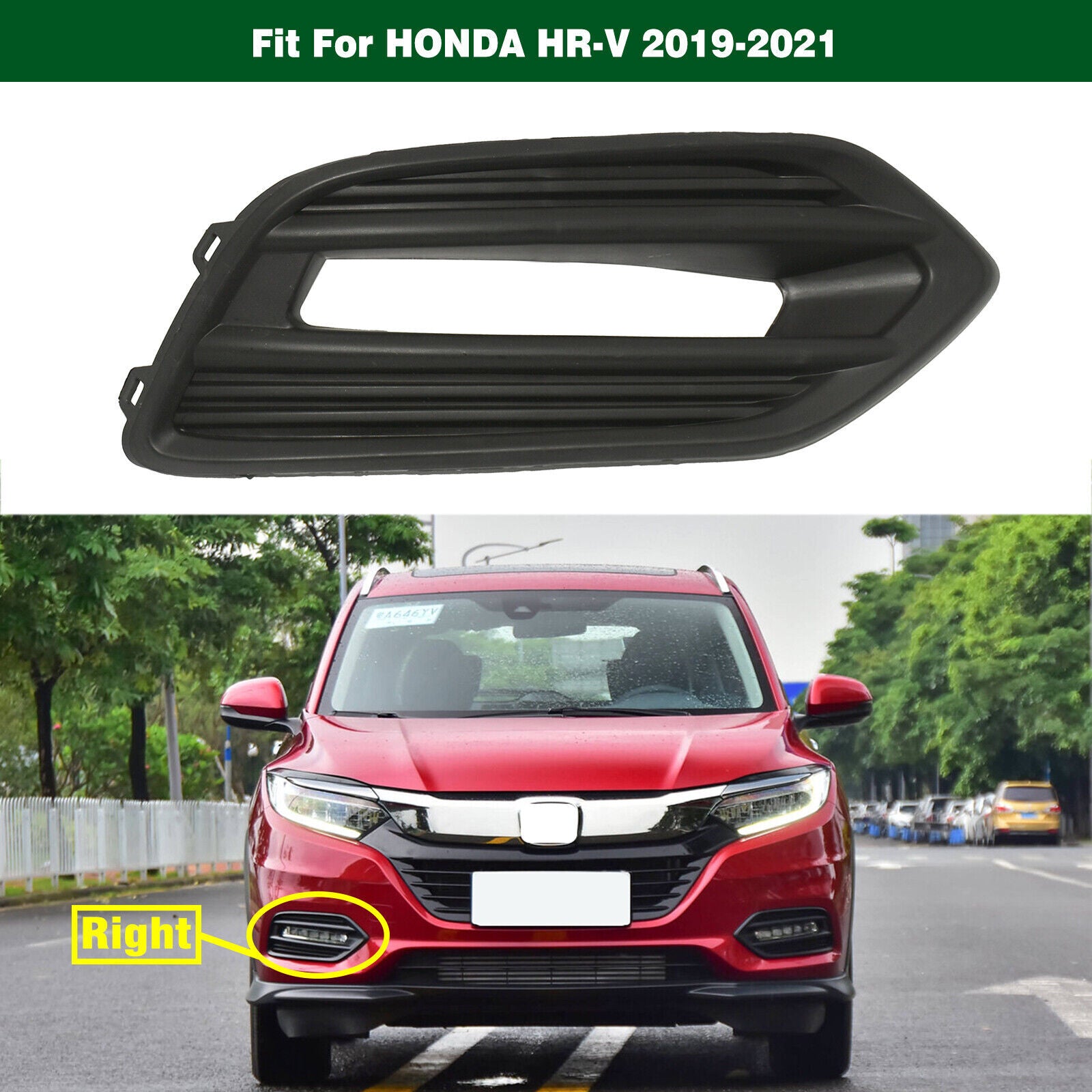 Front Fog Light Lamp Cover Bezel Right 71105-TFT-H00 for HONDA HR-V 2019-2021