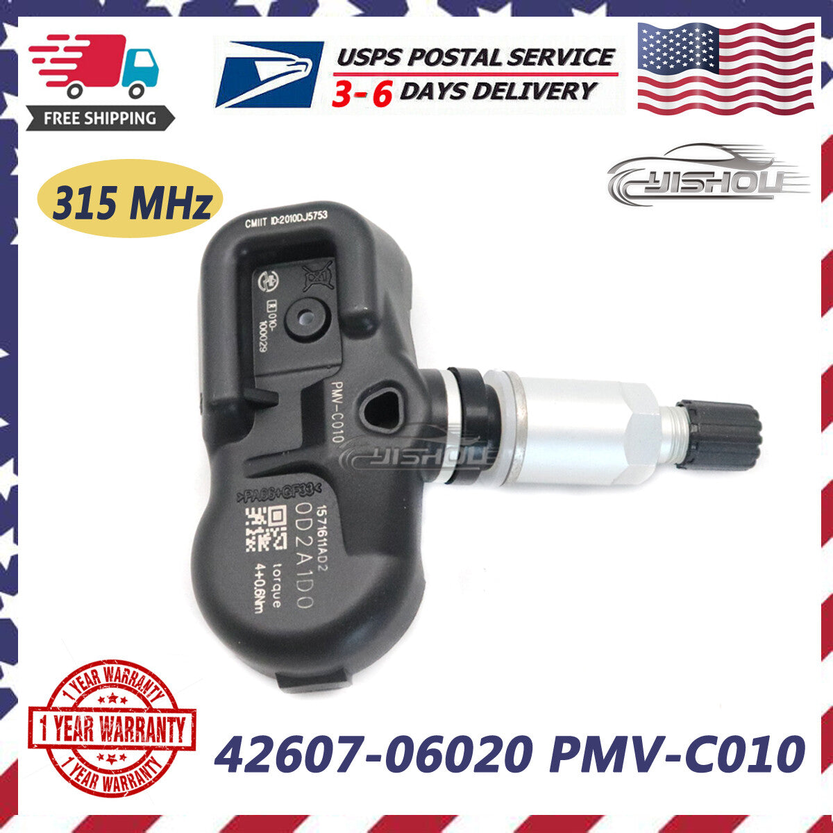 TPMS TIRE PRESSURE SENSOR for Toyota for Corolla for Lexus for Scion 42607-06020 PMV-C010