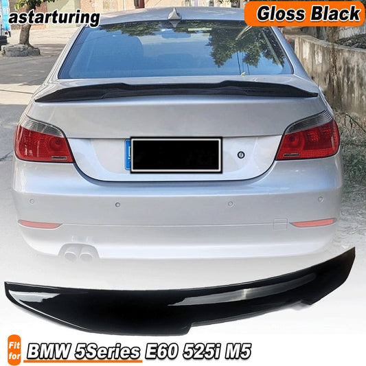for BMW E60 530i 545i 550i M5 2004-2009 Glossy Black Rear Trunk Spoiler Wing Lip