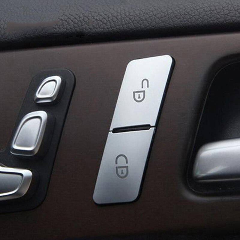 Door Unlock Button Sequin Decoration Trim for Mercedes-Benz C E Class W204 W212