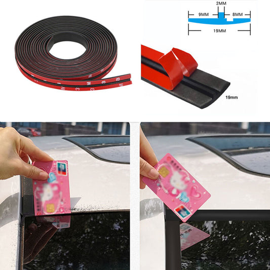 Car Rubber Seal Strip T Shaped Trim Weatherstrip Roof Windshield Protector Mat