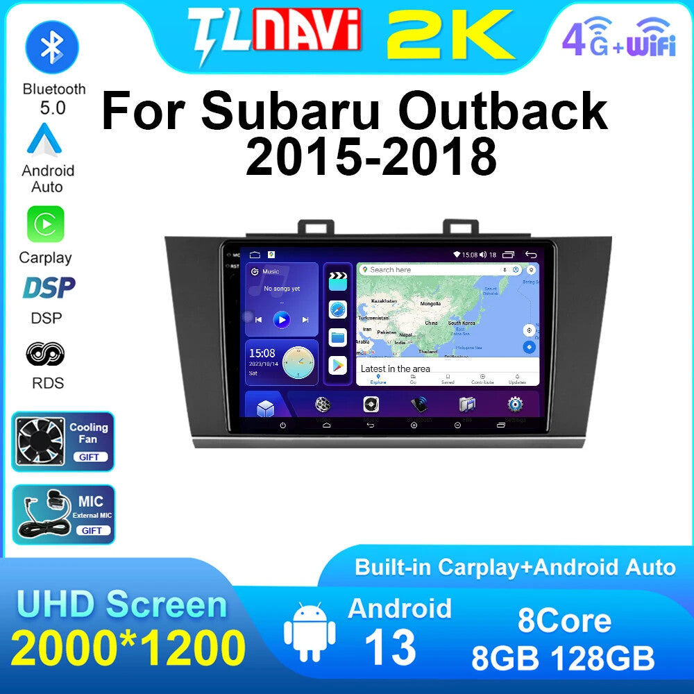 Car Radio for Subaru Outback 2015-2018 Carplay GPS Navi Multimedia Player Screen