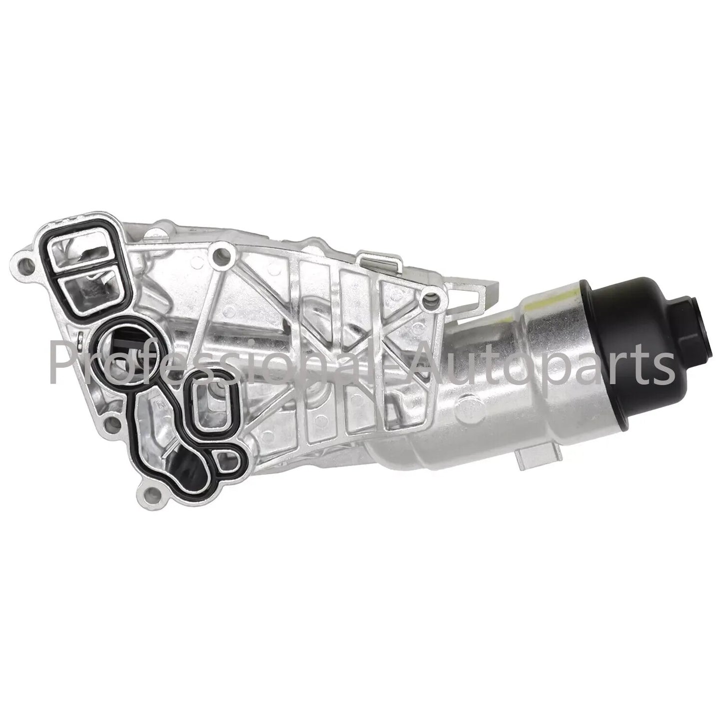 Aluminum engine oil cooler filter assembly for BMW i8, X1, X2, and for Mini Cooper (2014-2020)
