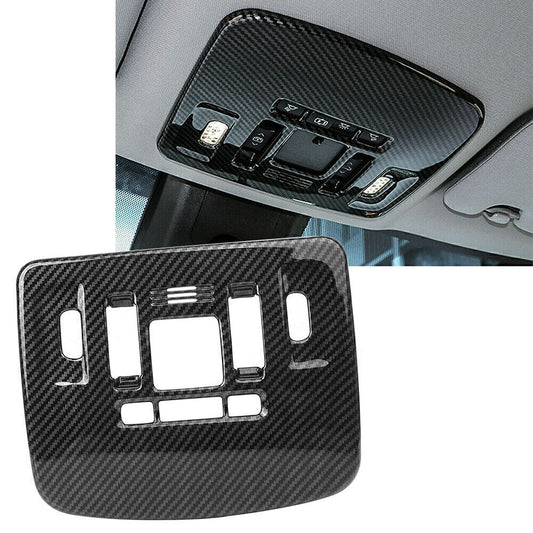 ABS Front Reading Light Lamp Cover Trim for Toyota for Camry 2018 2019 Carbon Fiber