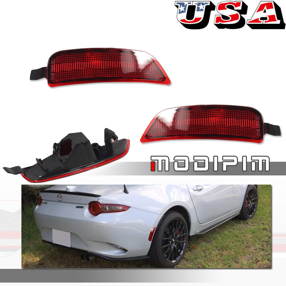 Blood Red Lens Rear Wheel Fender Side Marker Light for Mazda Miata MX-5 2016-23