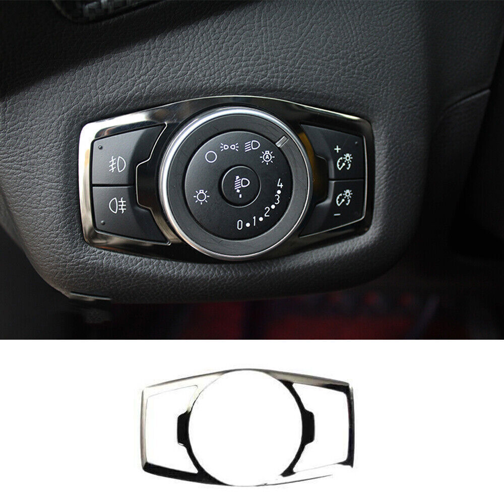 for Ford Escape Kuga 13-2019 Trim Matte Chrome Headlight Switch Control Frame 1X