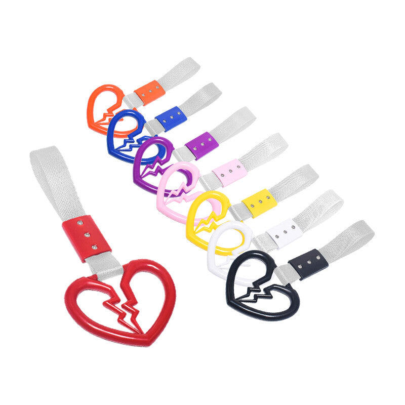 1Pc Devil Broken Heart Ring Train Bus Handle Strap Charm Tool Car Tsurikawa
