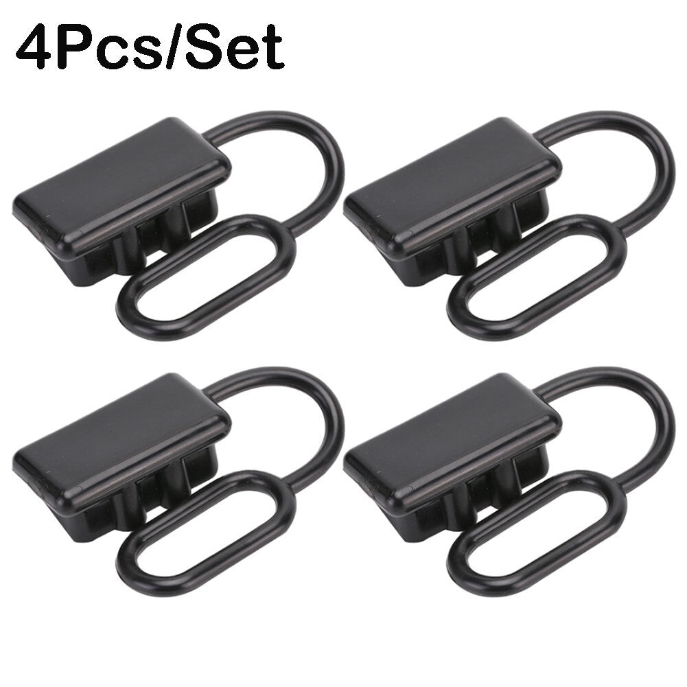 4Pcs Dust Cap W/Rubber Ring For Anderson Cover 50Amp Battery Connector Kit