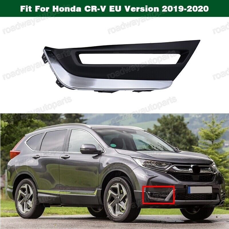Right Fog Light Lamp Bezel Cover Chrome Trim for Honda CR-V EU Version 2019-2020