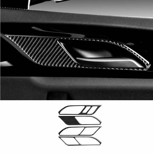 for BMW X3 G01 2018-2021 Real Carbon Fiber Inner Door Handle Frame Cover Trim 4P