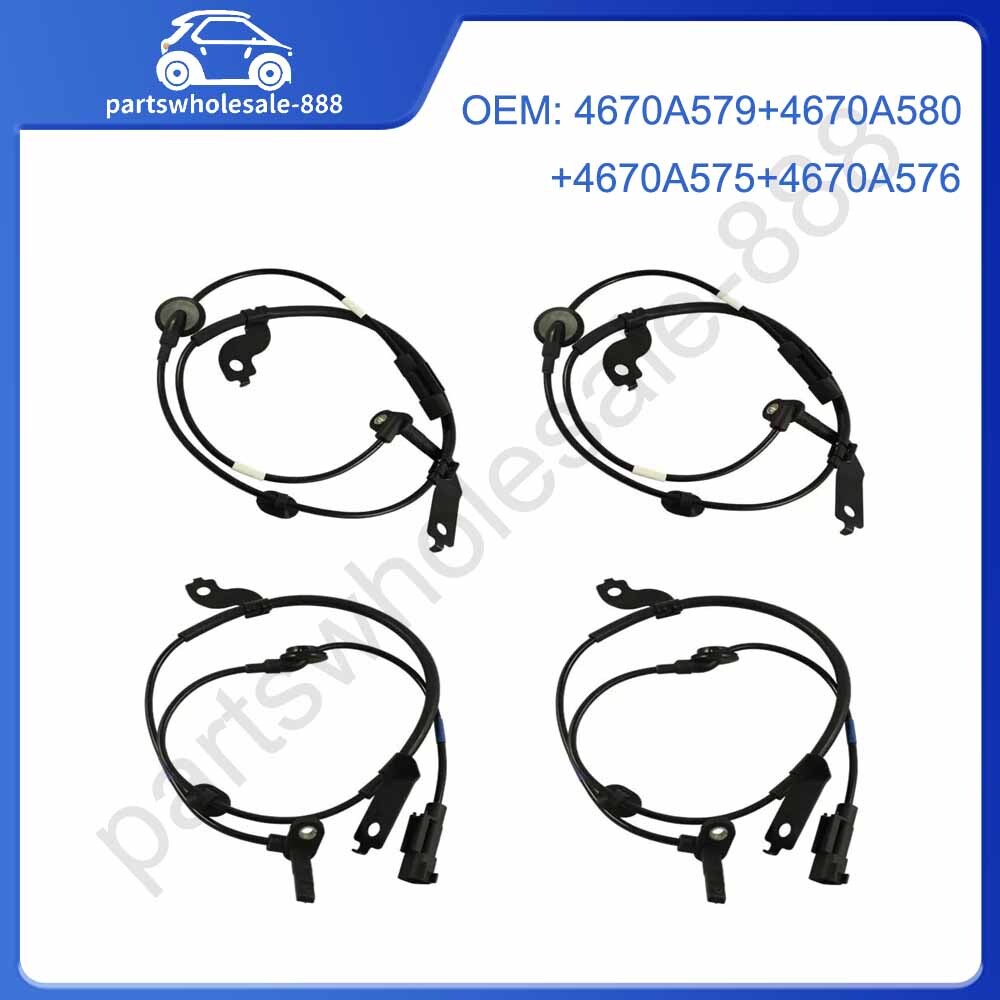 New 4-piece ABS wheel speed sensors (front, rear, left, right) suitable for Mitsubishi Lancer