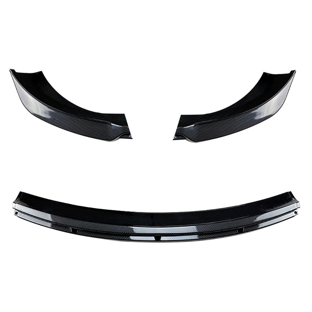 Front Bumper Lip Chin Spoiler Splitter Carbon Fiber Fit for Tesla Model 3 2017-2021