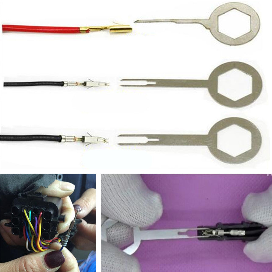 3x Car Removal Key Electrical Terminal Plug Wiring Connector Pin Extractor Tool