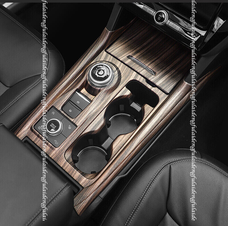 for Ford Explorer 20-22 Wood Grain ABS console gear shift panel knob Cover trim