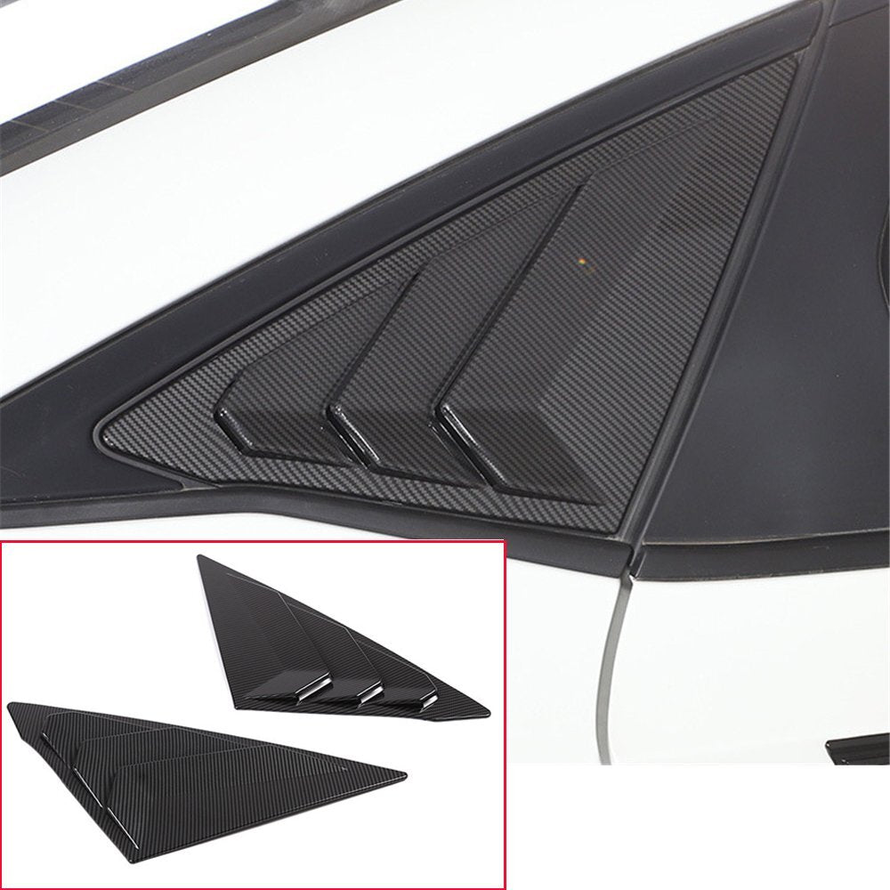 Rear Window Triangular Glass Shutter Trim for Honda for Civic 11th 2022-23ABS Carbon