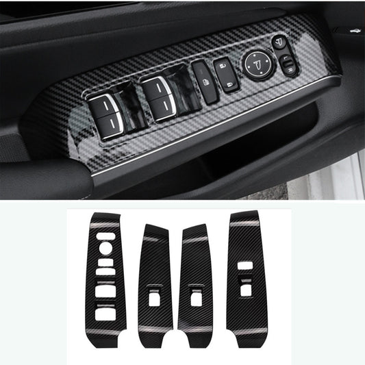 4pcs for Honda for Civic 11th 2022-23 Carbon fiber Interior door cover armrest trim