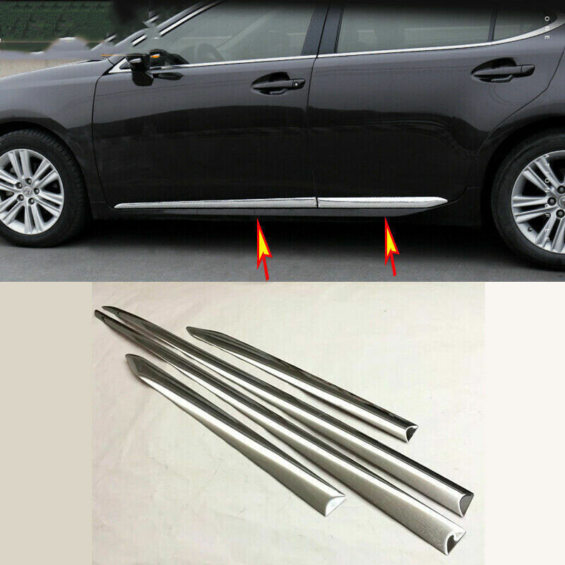 4for LEXUS ES200/250/300h/350 2013-2017 Chrome ABS Side Door Body Strip 3D Trim