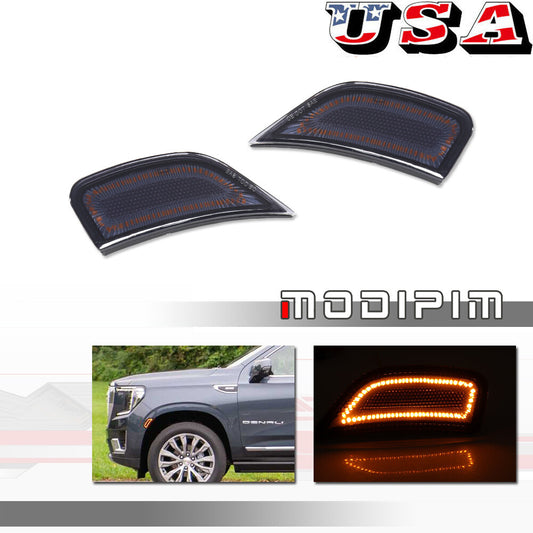 Amber LED side marker lights for 2021-2023 for Cadillac for Escalade,for Chevrolet Suburban for GMC