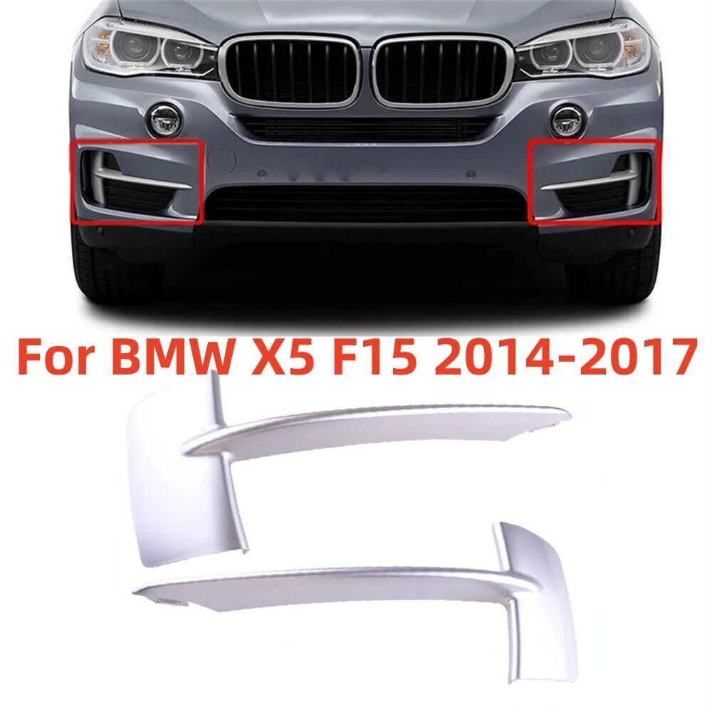 Front Bumper Grill Grille Trim Molding Silver for BMW for X5 F15 2014-17 51117303113