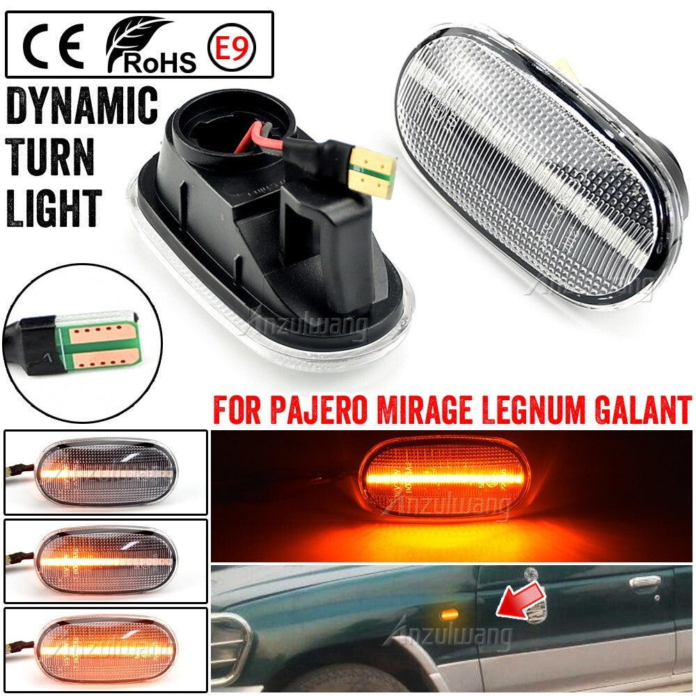 Dynamic Side Marker Turn Light for Mitsubishi Pajero Mirage Legnum Galant 98-05