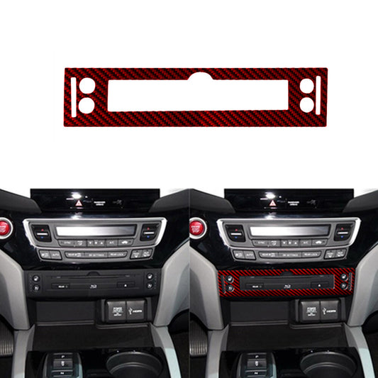Red Carbon Fiber Heated for Seat Button Frame Trim for Honda Ridgeline 2017-20 TypeA