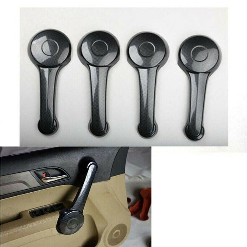 for Honda CRV CR-V 2007-09 Carbon Fiber ABS Inner Door Armrest Assist Trim Cover