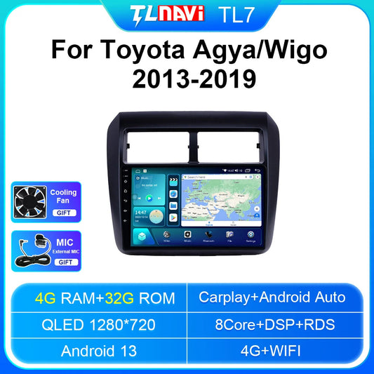 for Toyota AGYA/WIGO 2013-2019 Stereo Android Auto CarPlay Car Radio GPS Screen