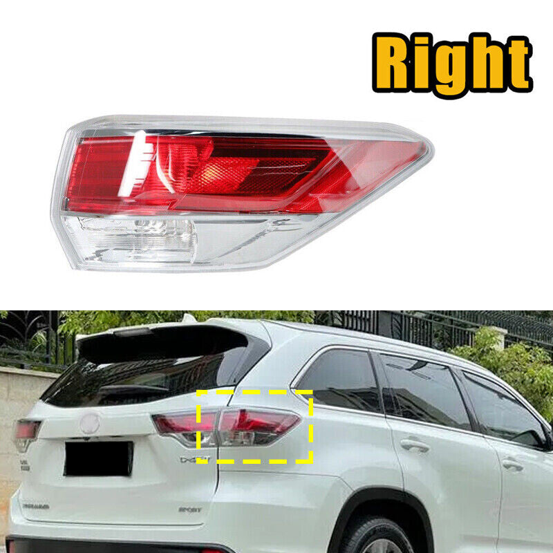 Applicable to 2014-2016 for Toyota Highlander exterior right passenger side taillight and brake light.